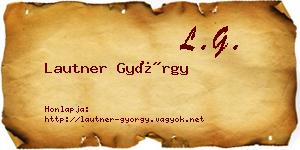 Lautner György névjegykártya